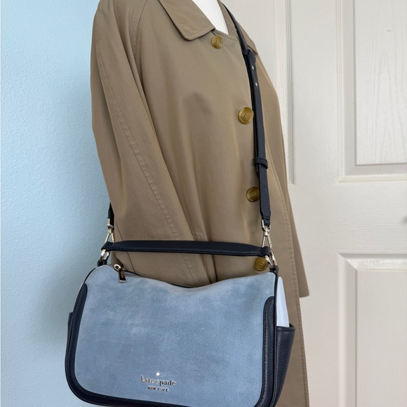 KATE SPADE SMOOSH TWO WAY SUEDE LEATHER BAG, EUC - Picture 3 of 10